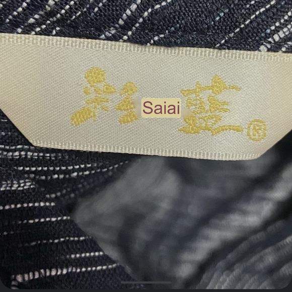 3- SAIA Two Tone Japanese Cowl Neck Blouse - Picture 6 of 8